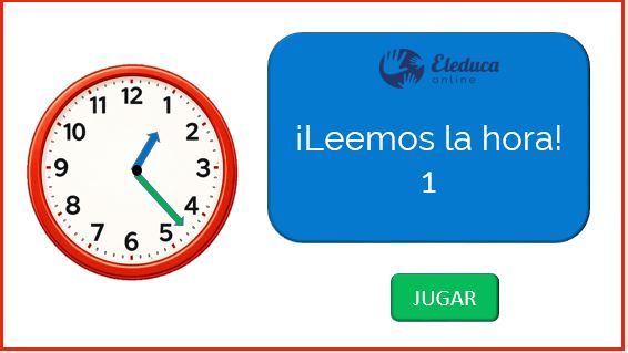 El reloj con agujas paracomprender la lectura de la hora